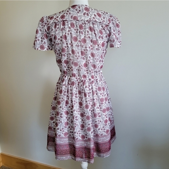 Christy Dawn The Donna Mini Dress in Gooseberry Red Floral Deadstock Fabric XS/S - Picture 5 of 14